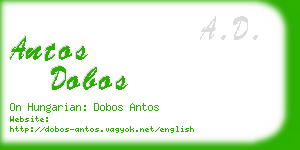 antos dobos business card